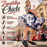 Zapatillas Chicle Negras Juvenil Bailes Danza Fiestas Patrias Talla 36-41