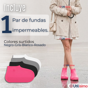 Fundas Cubre Zapatos Mujer Impermeable Surtidas Silicona Antideslizante 1 Par