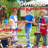 Pack 3 Delantal Cocina Chile Fiestas Patrias Bandera Chilena 60X90 CM Condorito