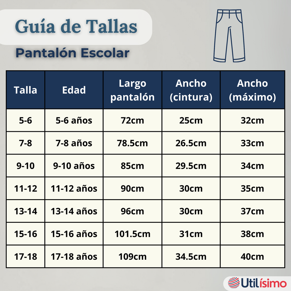 Pantalón Escolar Colegio Clásico Niño Gris