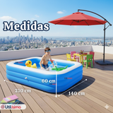 Piscina Inflable Rectangular 210x140x60 CM Color Azul