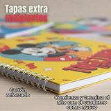 Pack 5 Cuadernos Universitarios Mickey Mouse Proarte 7mm 100 Hojas Diseños Surtidos