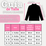 Pack 3 Poleras Camisetas Bambú Cuello Beatle Primera Capa Rosado Claro Manga Larga Niña