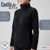Polerón Térmico Micropolar Cuello Alto Mujer Negro Invierno
