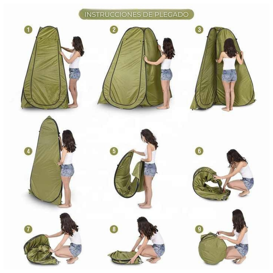 Carpa Caseta De Baño Vestidor Portátil  Camping Comodidad Privacidad Al Aire Libre