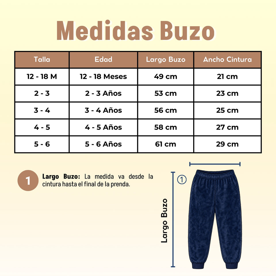 Conjunto Buzo Polerón Frizado Niños Bebes Corderito Liso 2 Piezas