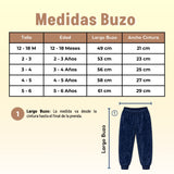 Conjunto Buzo Polerón Frizado Niños Bebes Corderito Liso 2 Piezas