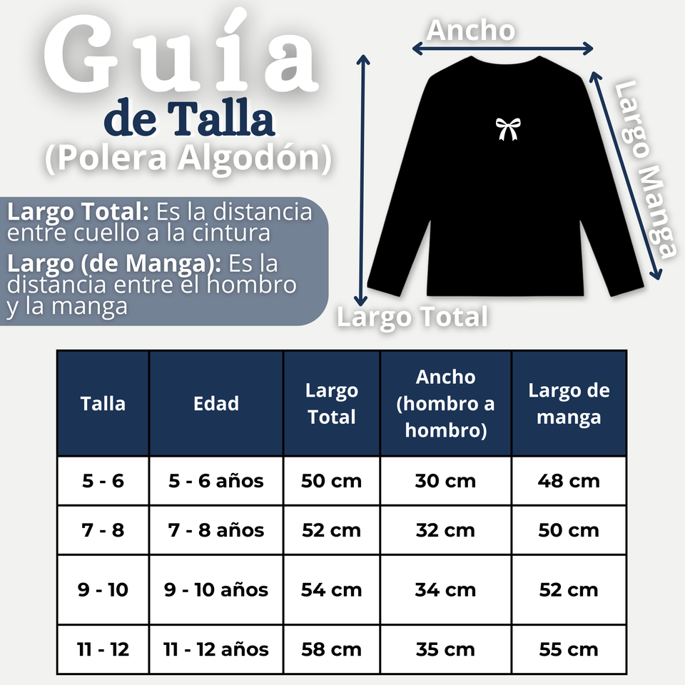 Pack 3 Camisetas Poleras Algodón Cuello Redondo Negra Primera Capa Manga Larga Niña