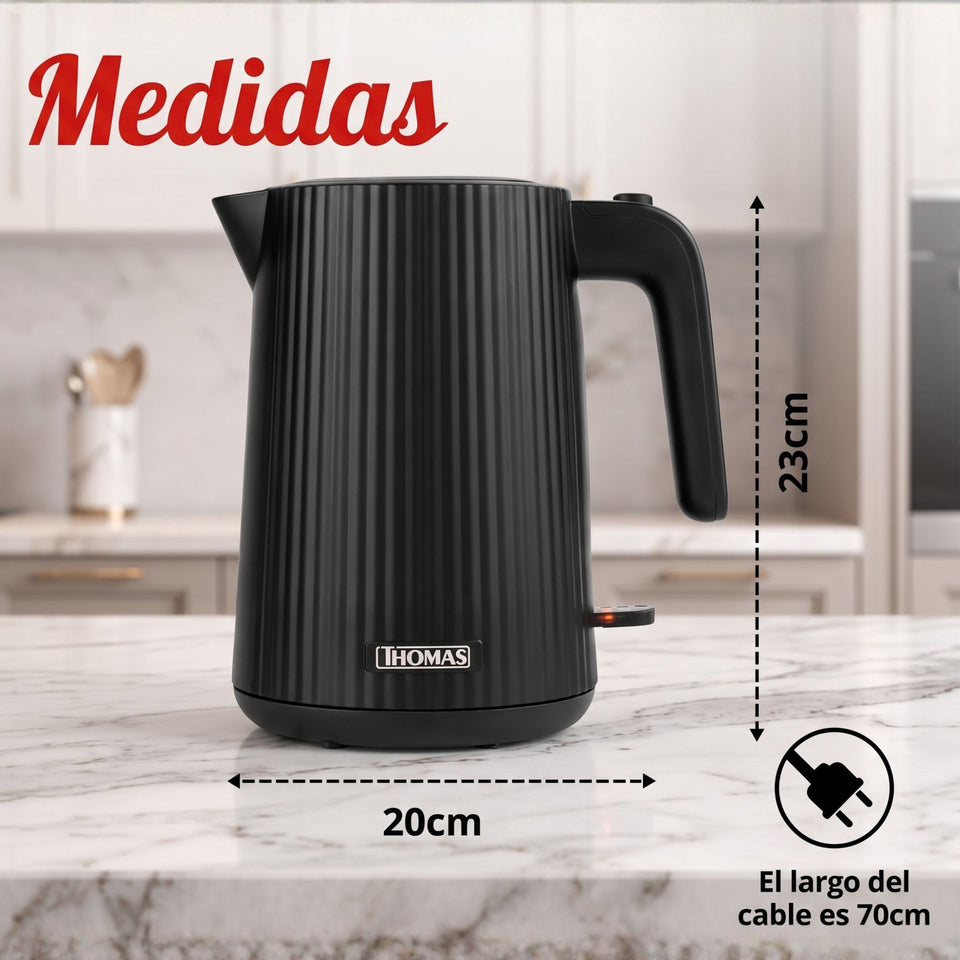 1 Hervidor eléctrico Thomas® Capacidad 1.8 L Acero Inoxidable