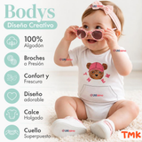 Pack 5 Bodys Manga Corta %100 Algodón Tedmimak Niña Cuddly Bears