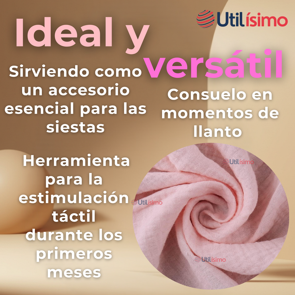 Set 3 Tutos Pañales Mantas 100% Algodón Para Bebés Niñas