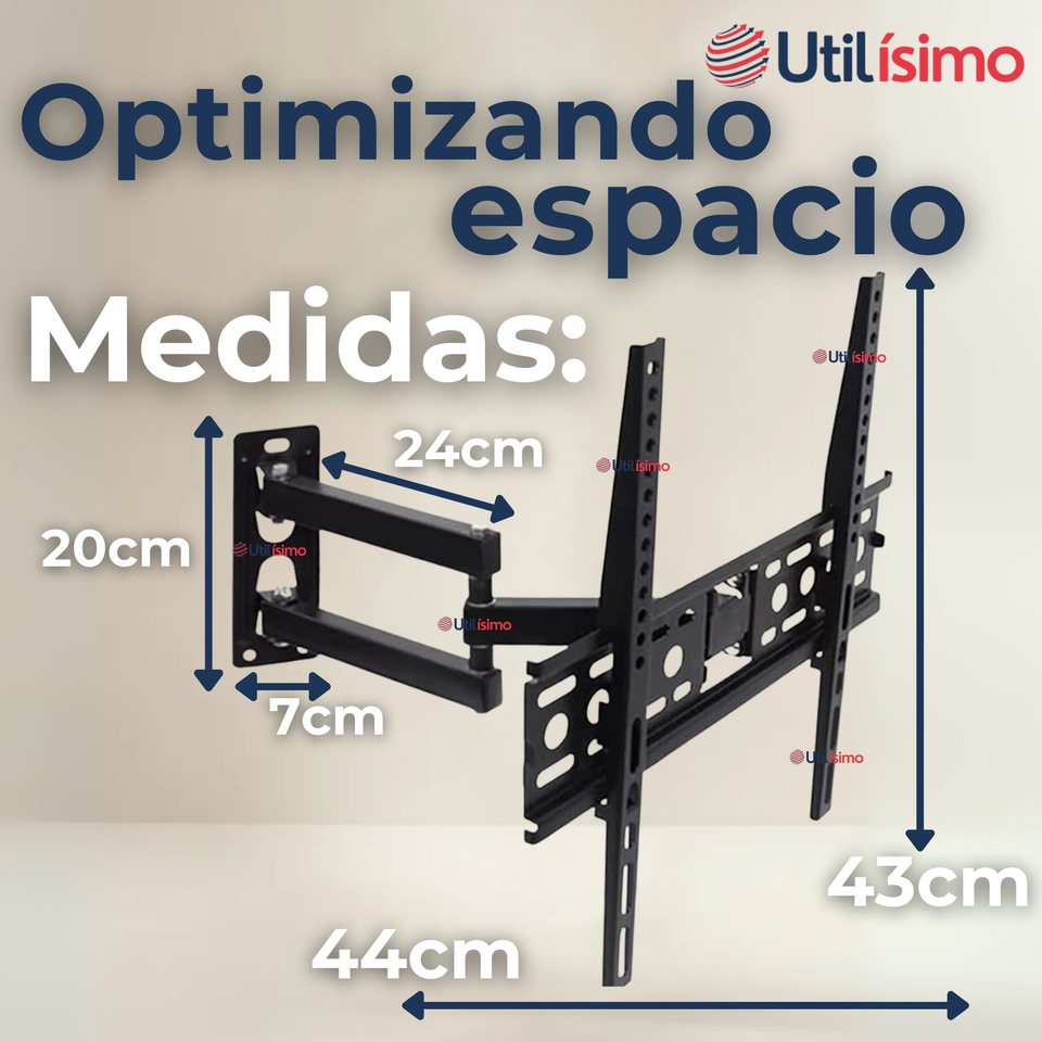 Soporte TV Pared Ajustable 35Kg 26 a 55 Pulgadas 26 27 28 29 30 32 37 39 40 42 43 46 47 48 49 50 55