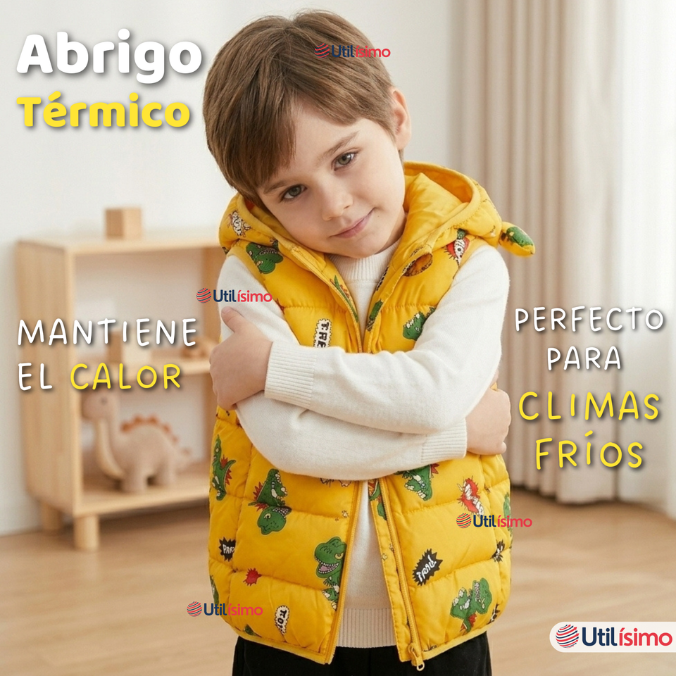 Parka Con Capucha Sin Manga Bebe Niño Infantil