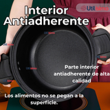 Olla De Micro Presión De Calabaza Antiadherente 7 Litro Color Naranja