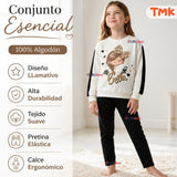 Conjunto 2 Piezas Polerón y Pantalón Buzo 100% Algodón Tedmimak Niña  beautiful charming