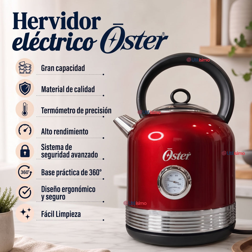 Hervidor eléctrico Oster® con capacidad de 2.5 L BVSTKT900R