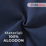 Polerón Estilo Pique Manga Larga Niño 100% Algodón Azul