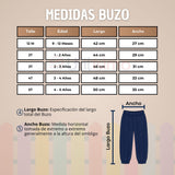 Buzo Polerón Conjunto Polar Niño Unicolor Azul