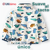 Chaqueta 100% Polar Niño Manga Larga Blanco