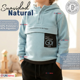 Conjunto 2 Piezas Buzo Pantalón Y Polerón Con Capucha Azul Niño