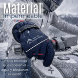 Guantes Esquí Azul Térmicos Impermeables TouchScreen Nieve Esquiar