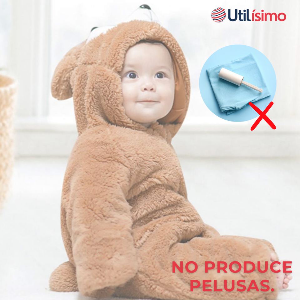 Enterito Oso Con Capucha Bebe Polar Marrón