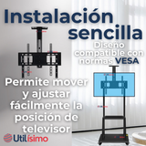 Soporte TV Grande Móvil Con Ruedas 32 a 75 Pulgadas 32 35 40 43 50 55 60 65 75