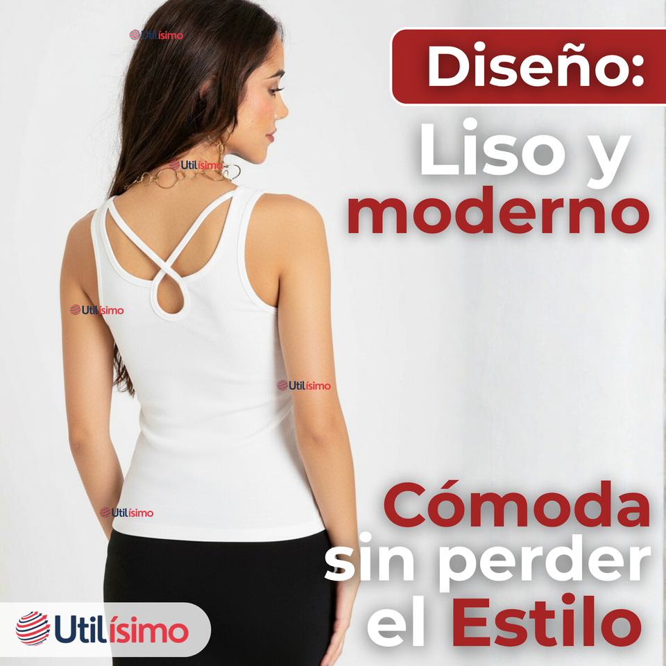 Pack 3 Camisetas Poleras 100% Algodón Básicas Lisa Con Espalda Cruzada Mujer Colores Surtidos Peto