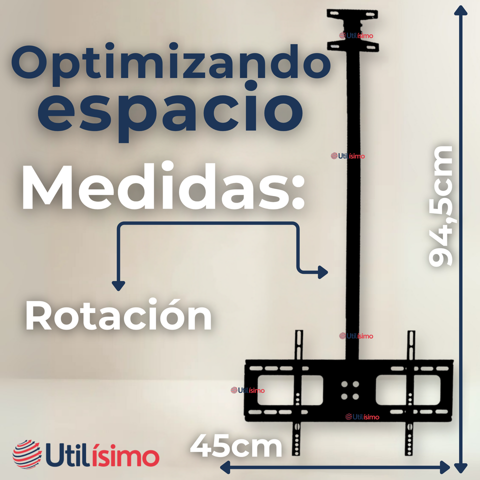 Soporte TV Techo Pared Ajustable 55Kg 26 a 55 Pulgadas 26 27 28 29 32 37 39 40 42 43 46 47 48 49 50 51 52 55