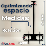 Soporte TV Techo Pared Ajustable 55Kg 26 a 55 Pulgadas 26 27 28 29 32 37 39 40 42 43 46 47 48 49 50 51 52 55
