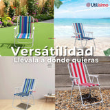 Silla Plegable Portátil Playa Camping Picnic Exteriores
