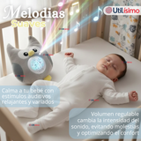 Peluche Búho Espantacuco Con Luz Y Sonido Para Bebé Niño Niña