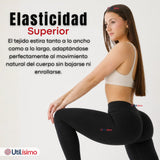Calza Lola Polar Térmica Sin Costura Tiro Alto Elasticada Negra