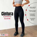 Calza Polar Con Chiporro Térmica Mujer Elasticada Negra