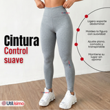 Calza Polar Con Chiporro Térmica Mujer Elasticada Gris Melange