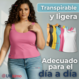 Pack 6 Poleras Camisetas Sin Mangas Fibra De Bambú Básicas Lisa Elástica Mujer Colores Surtidos