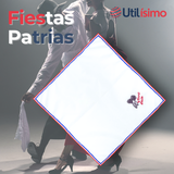 Pack 6 Pañuelos Baile Cueca 45CM Bordado Espuelas Fiestas Patrias