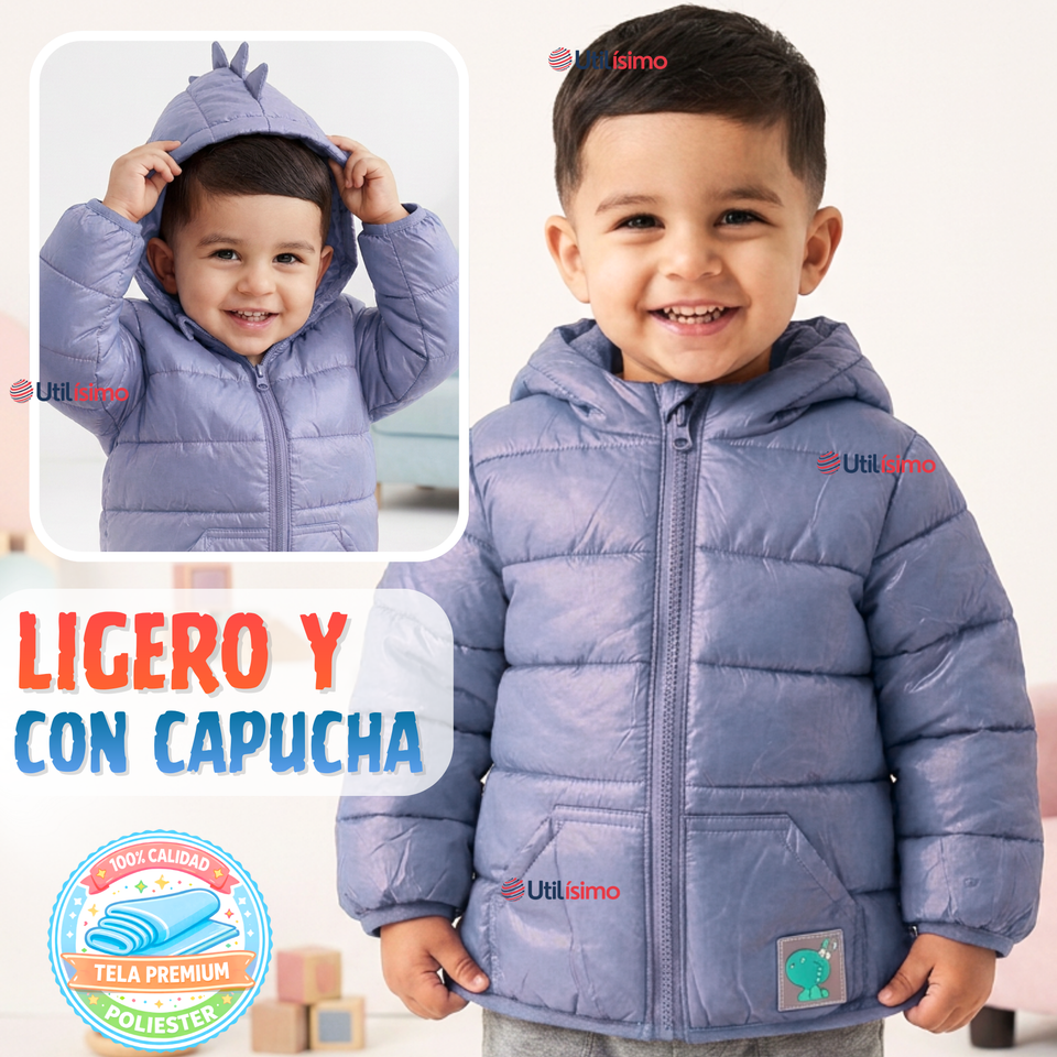 Parka Dinosaurio Con Capucha Manga Larga Niño Jump Kids