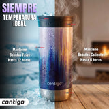 Vaso Mug Huron Couture Merlot Airbrush Térmico 473 Ml Contigo