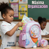 Mochila Escolar Con Estuche 33cm Poliéster Impermeable Conejita Niña