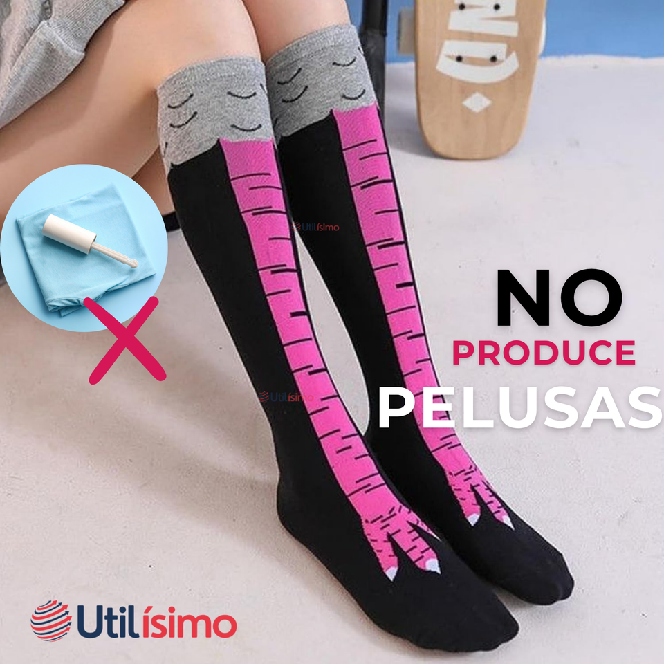 Pack 6 Calcetines Pata de Gallina Mujer Largos Colores Surtidos