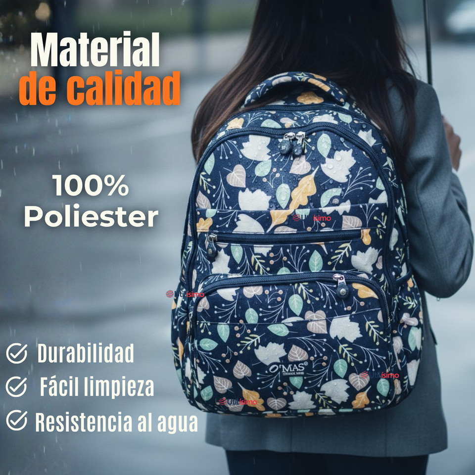 Mochila Escolar Con Estuche 46cm Poliéster Impermeable Niña Juvenil