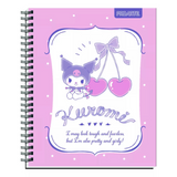 Cuadernos Universitarios Kuromi Marca Pro Arte Diseños Surtidos 100 Hojas (1 Unidad)