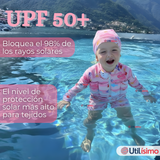 Traje de Baño Flotador Enterito Con Gorro 2 Piezas Niña 9 a 36 Meses Marine Fantasy