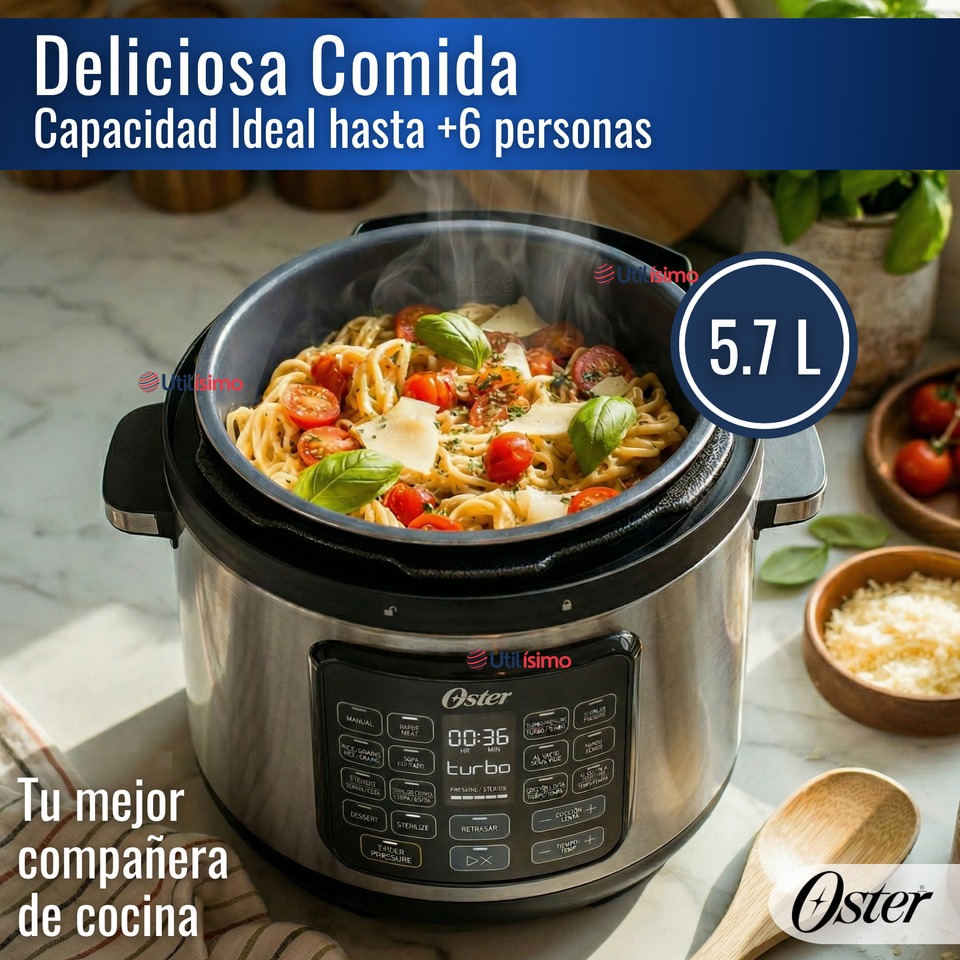 Multiolla turbo Oster®, 5.7 litros de capacidad DiamondForce CKSTPCECT57DF 1400W