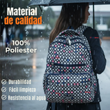 Mochila Escolar Con Estuche 46cm Poliéster Impermeable Niña Juvenil