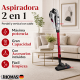 Aspiradora Barredora Thomas Th-1022c 2 En 1 Con Cable Color Rojo 600W