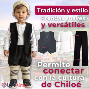 Traje Chilote Incluye Polera Fiestas Patrias Niño Chile