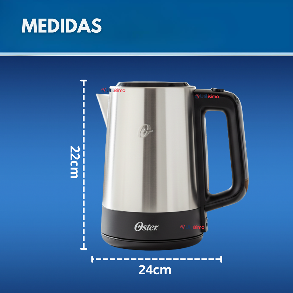 Hervidor eléctrico Oster® de acero inoxidable 1.7 lt BVSTKE671