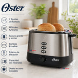 Tostador Oster® 2 rebanadas en acero inoxidable TSSTTR500 800W